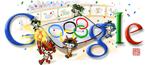 Google Doodle celebrates the 2008 Summer Games in Beijing